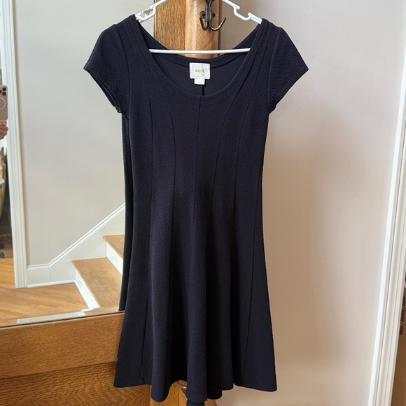 Maeve Dresses & Skirts - Maeve Black Fit-and-Flair Short Sleeve Dress